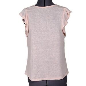 a new day Pink Ruffle Sleeveless Top Sz S